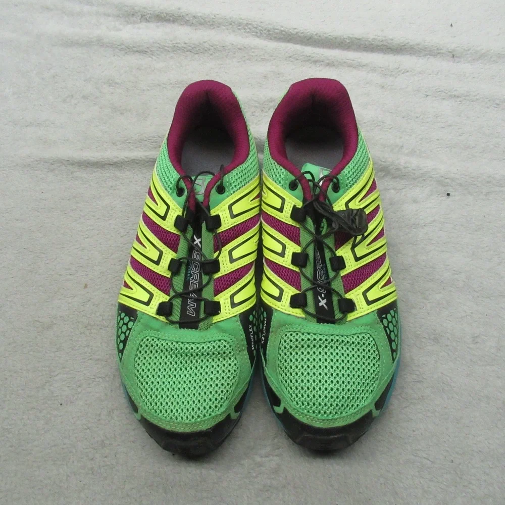 Salomon Women 7 Running Shoes‎ Green X-Scream Lightweight Cushioned Athletic